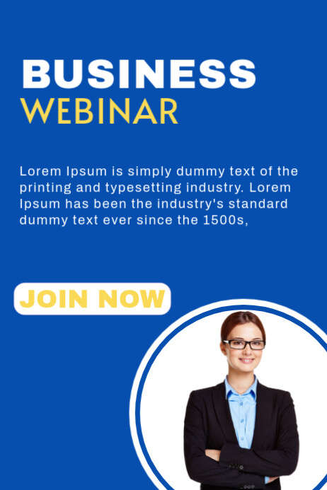 Copy of Blue Professional Business Webinar Poster | PosterMyWall