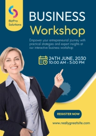 Blue Professional Business Workshop Poster Template A2