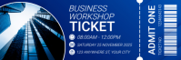 Blue Professional Business Workshop Twitter Banner template