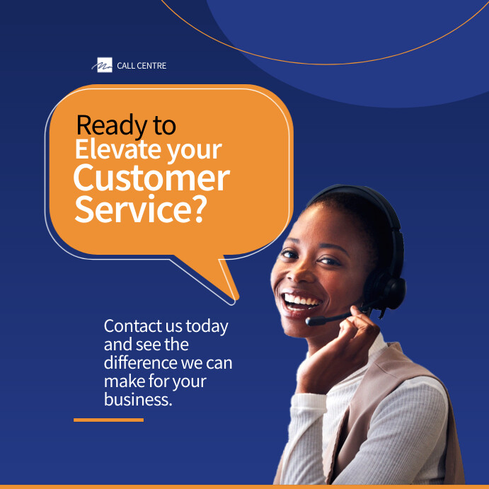 Blue Professional Call Centre Social Media Po Template | PosterMyWall