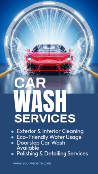 Blue Professional Car Wash Services Instagram Story template