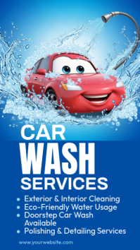 Blue Professional Car Wash Services Instagram Story Indaba yaku-Instagram template