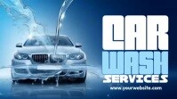 Blue Professional Car Wash Services Twitter Post template
