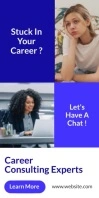 Blue professional career consulting corporate Roll Up Banner 3' × 6' template