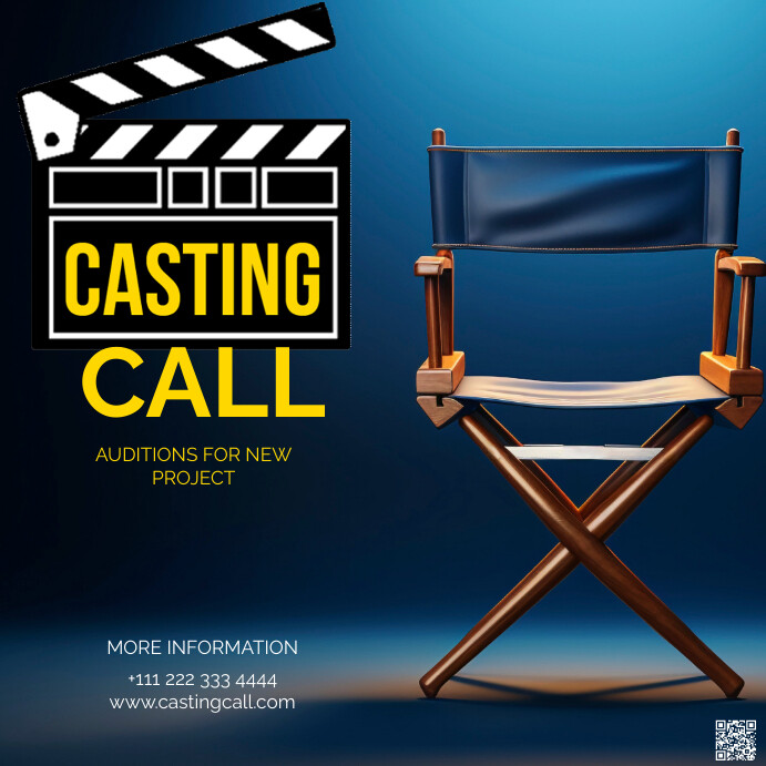 Blue Professional Cast Instagram Post template