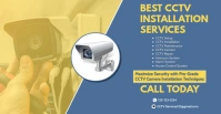 Blue Professional Cctv Facebook Event Cover template
