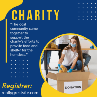 Blue Professional Charity Logo template