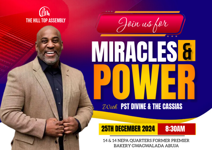 Blue Professional Church A2 template