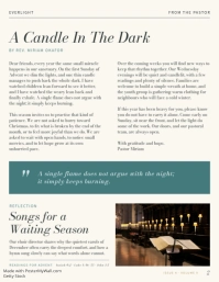 Blue Church Advent Newsletter Flyer Template - Page 2