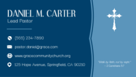 Blue Church Business Card Biglietto da visita Template - Page 2