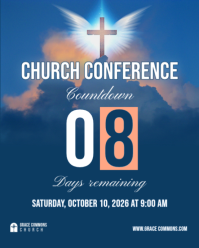 Blue Church Conference Countdown Instagram Portrait Template - Page 1