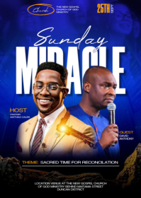 Blau Church Event A6 Template
