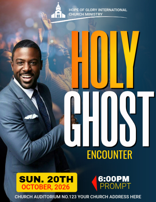 Real Event Flyer Examples Blue Church Event Flyers Template | PosterMyWall
