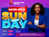 Blue Professional Church  Flyer (us Letter) template