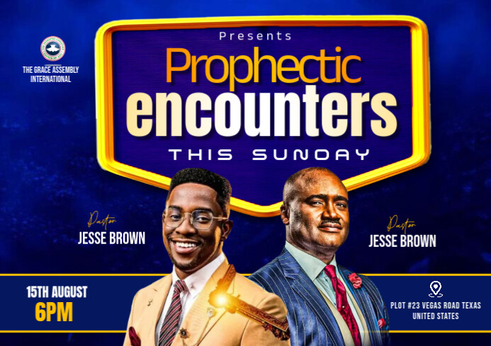 Blue Professional Church Flyer  A2 template