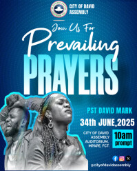 Blue Professional Church Flyers  Instagram Portrait template