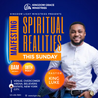 Blue Professional Church  Instagram Post template
