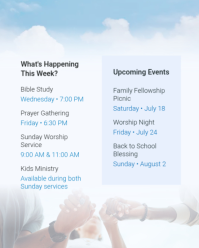 Blå Church Newsletter Instagram Portrait Template - Page 3
