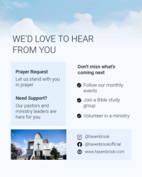 Blå Church Newsletter Instagram Portrait Template - Page 5