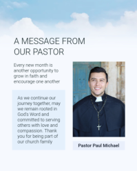 Blå Church Newsletter Instagram Portrait Template - Page 2