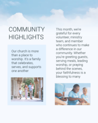 Blå Church Newsletter Instagram Portrait Template - Page 4