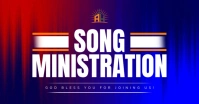 Blue Professional Church Song Mimistration Facebook Shared Image template