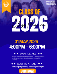 Blue Professional Class Reunion Flyer 传单(美国信函) template
