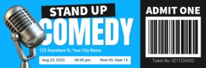 Blue Professional Comedy Show Twitter Banner Twitter-Kopfzeile template
