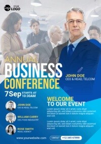 Blue Professional Conference Flyer Template A1