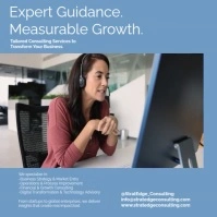 Blue Professional Consulting Services Poster Instagram Post template