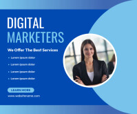 Blue Professional Corporate Business Medium Rectangle template