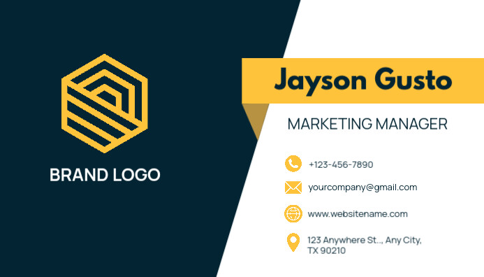 Blue Professional Corporate Company Business Card Cartão de visita template
