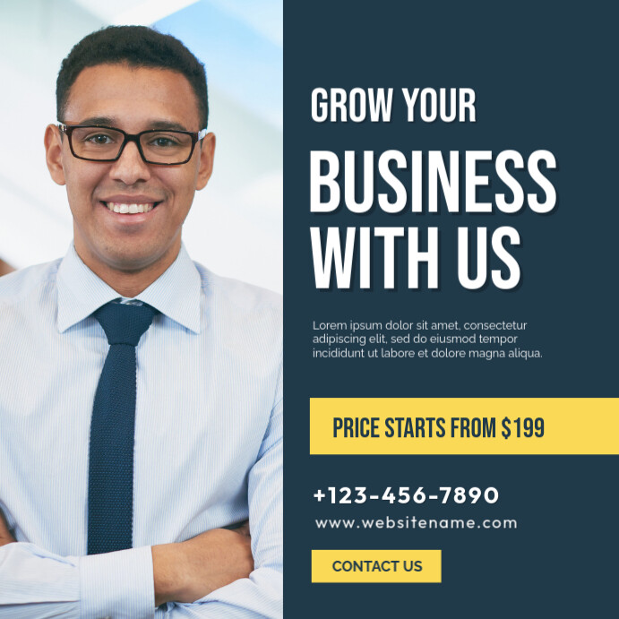Blue Professional Corporate Instagram Post Template | PosterMyWall