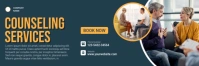 Blue Professional Counseling Services Twitter Banner template