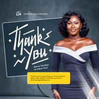 Blue Professional Customer Appreciation Instagram Post Instagram-opslag template