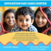 Blue Professional Daycare  Instagram Post Instagram-Beitrag template