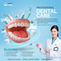 Blue Professional Dental Care Services Instagram Post template
