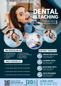 Blue Professional Dental Care Template  A6