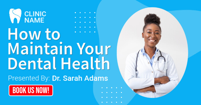 Blue Professional Dental Facebook Shared Image template