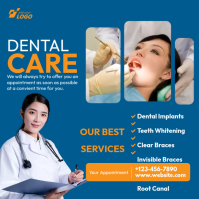 Blue Professional Dental Services Instagram Post template