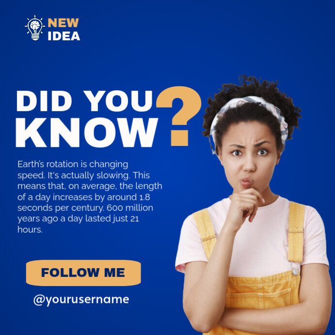 Blue Professional Did You Know Instagram Pos Template | PosterMyWall