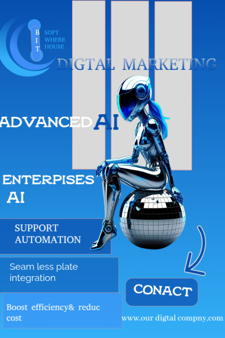 Blue Professional Digtal Marketing Advance A I Poster Poster Template ...