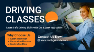 Blue Professional Driving Presentation (16:9) template