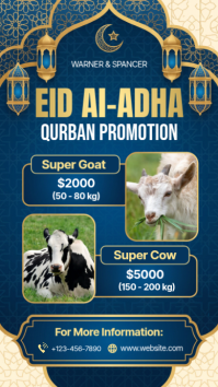 Blue Professional Eid al-Adha Qurban Promotion Instagram Story Instagram-verhaal template