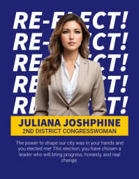 Blue Professional Election Flyer (us Letter) template