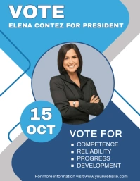 Blue Professional Election Flyer Template
