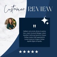 Purple Customer Review Post Instagram-opslag Template
