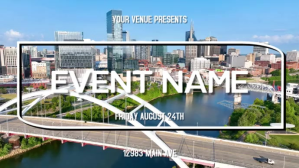 Blue Professional Event Promotion Digital Display Video template