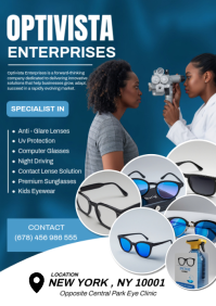 Blue Professional Eyewear Solutions A4 template