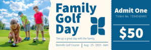 Blue Professional Family Golf Day Twitter Banner template